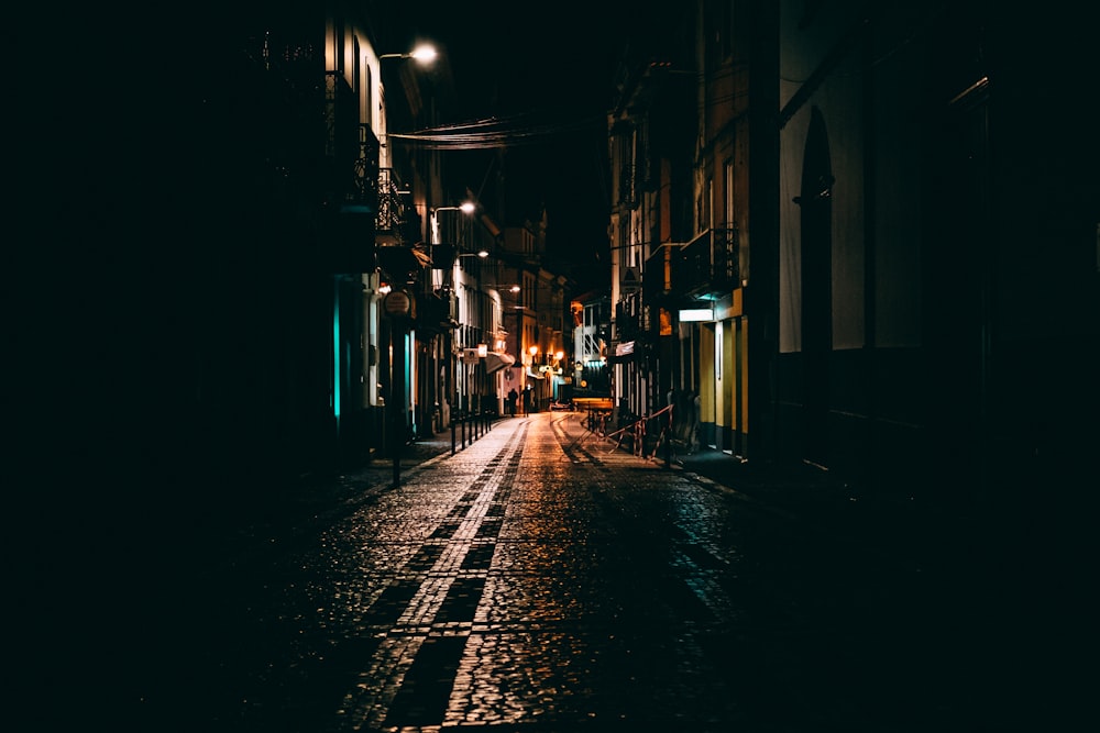 silhouette photography of street