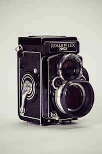 black Rolleiflex vintage camera