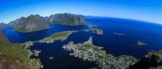 aerial photography of island near body of water at daytime in Reine Norway