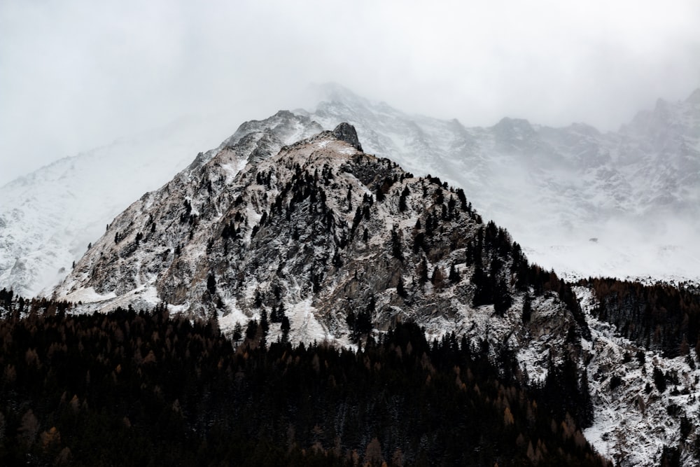 landscape photography of mountain covered with snow