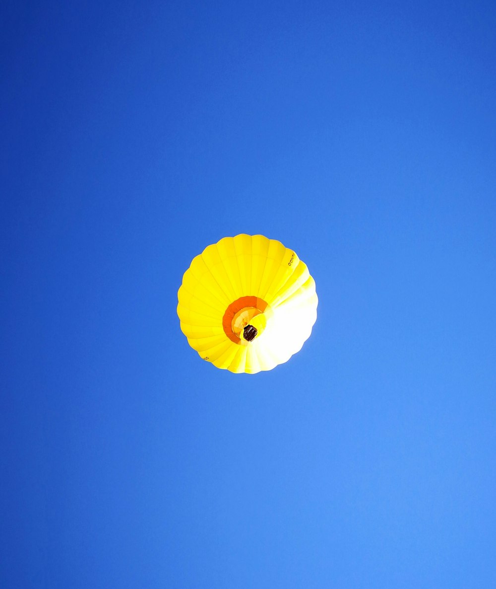 low angle-view of yellow hot air balloon