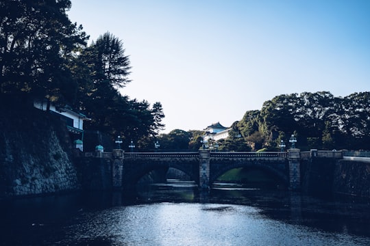 white concrete bridge over river in Tokyo Imperial Palace Japan