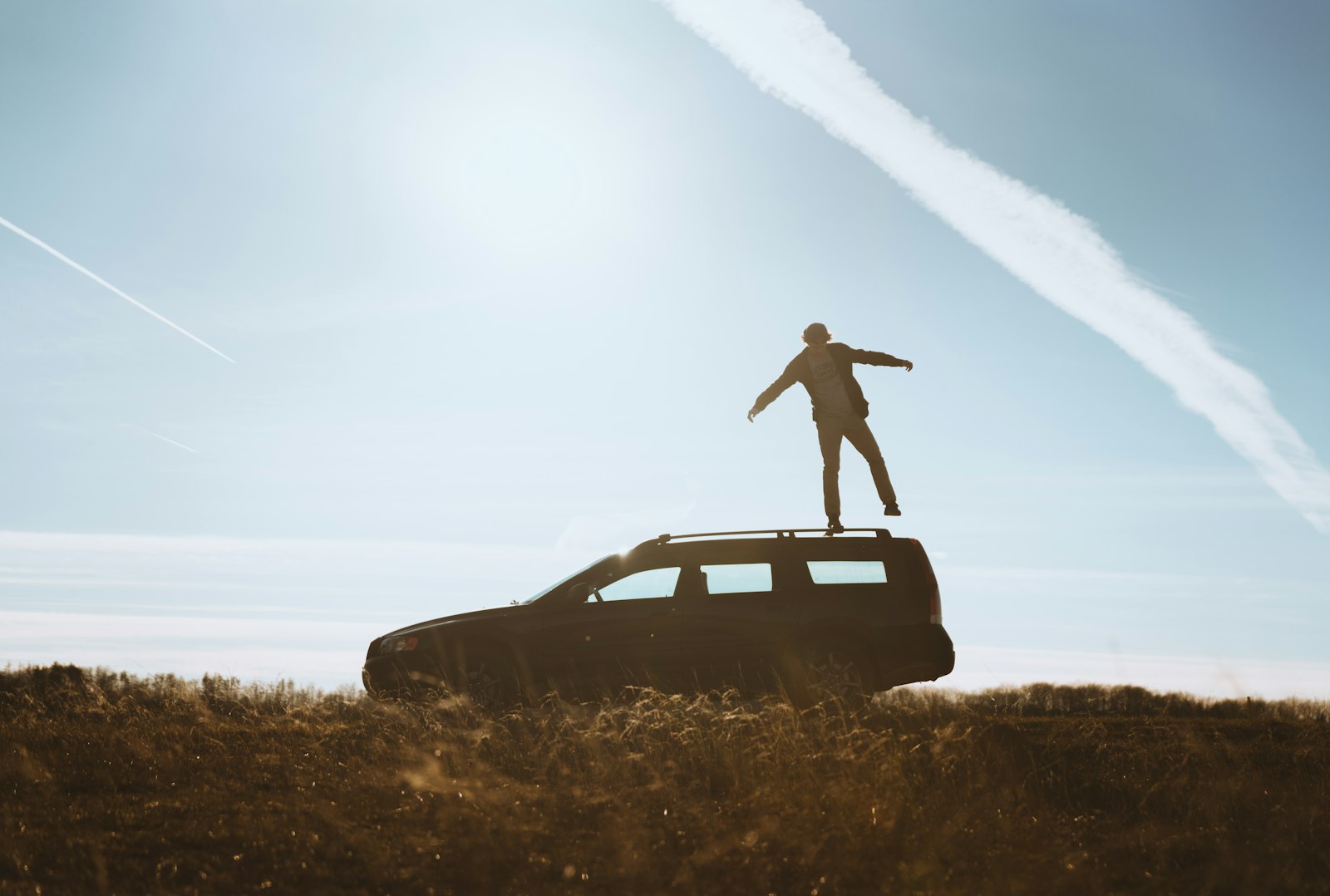 Sony a7R II + Canon EF 24-70mm F2.8L II USM sample photo. Man standing on car photography