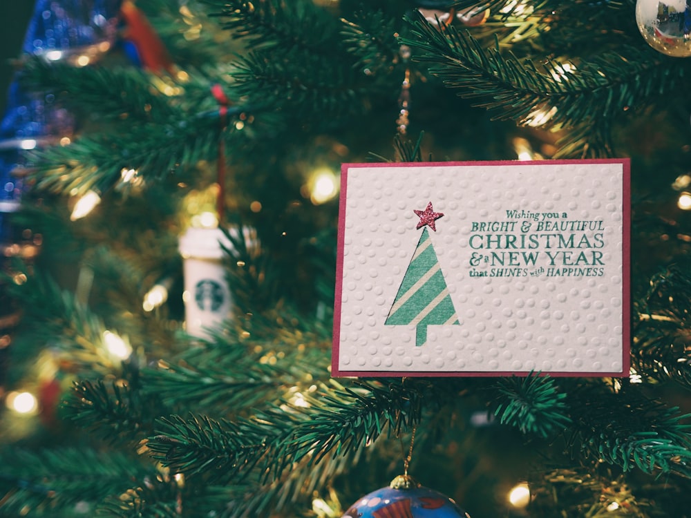 Cartão presente de Natal e Ano Novo