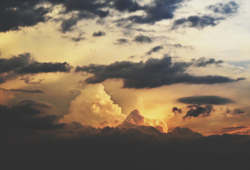 white and black clouds