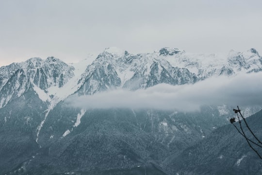 photo of mountains covered by snow in Vevey Switzerland