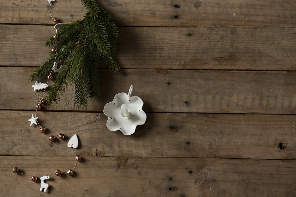 white ceramic decor