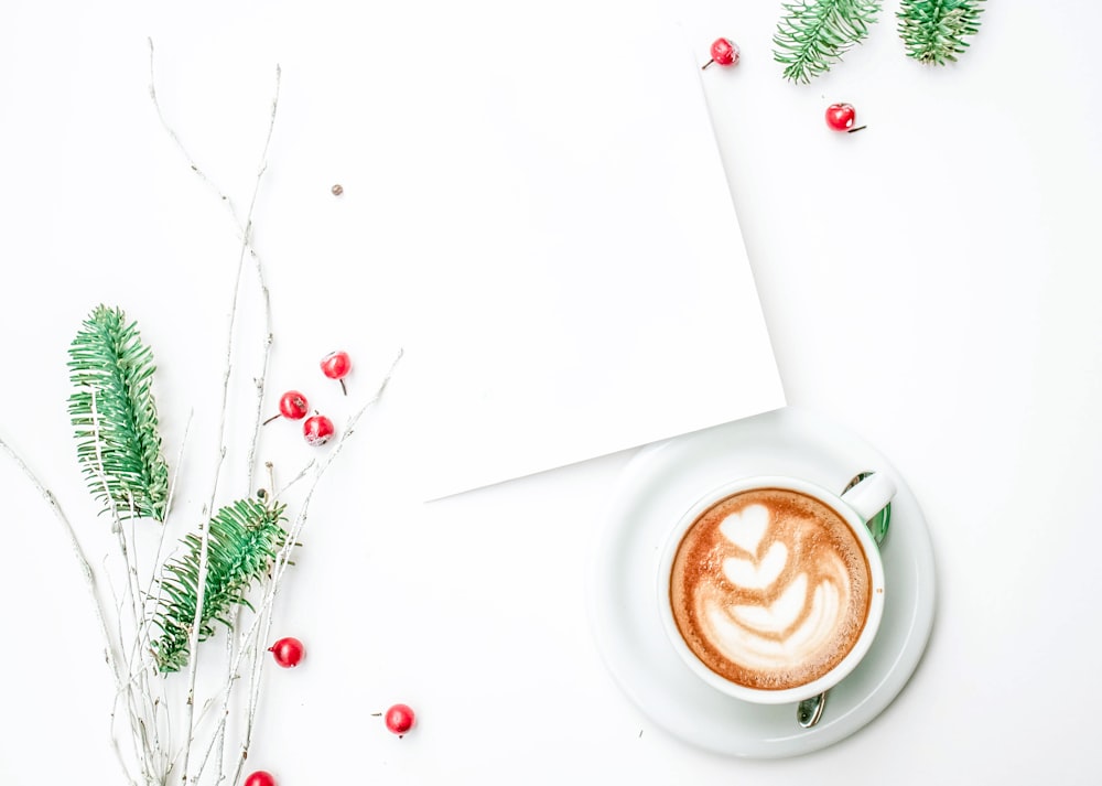 coffee latte art on table