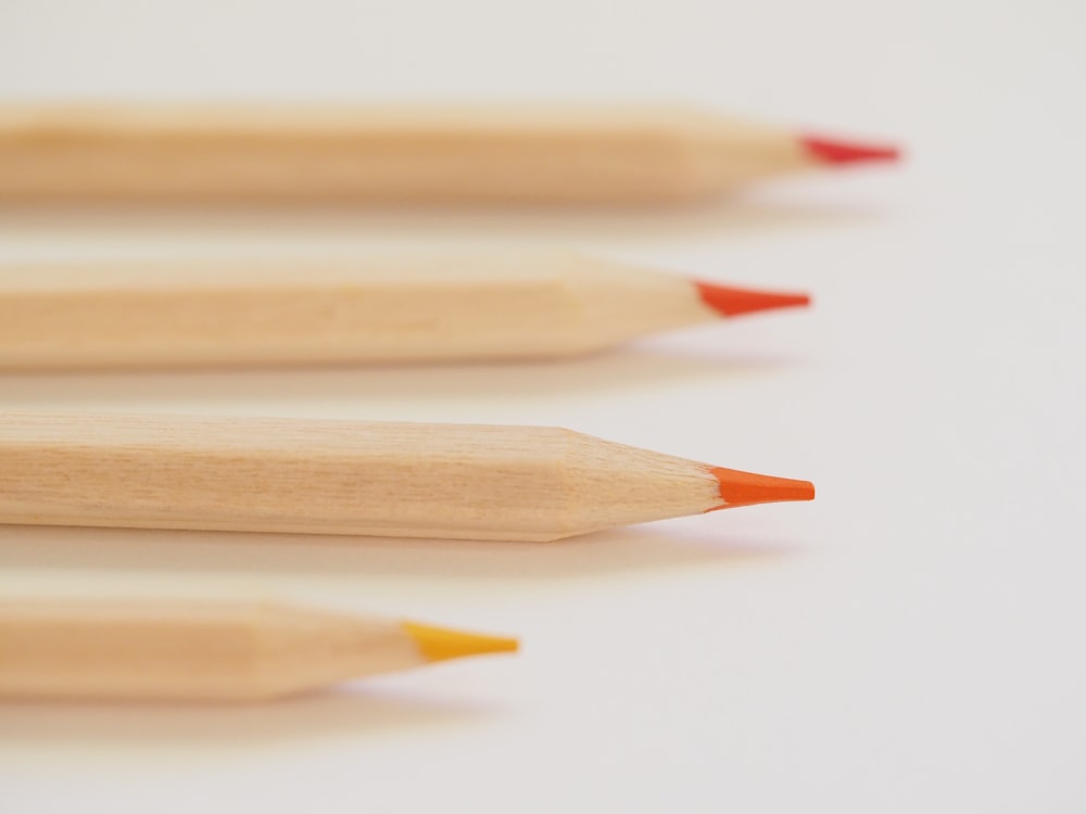 selective focus photo of color pencils