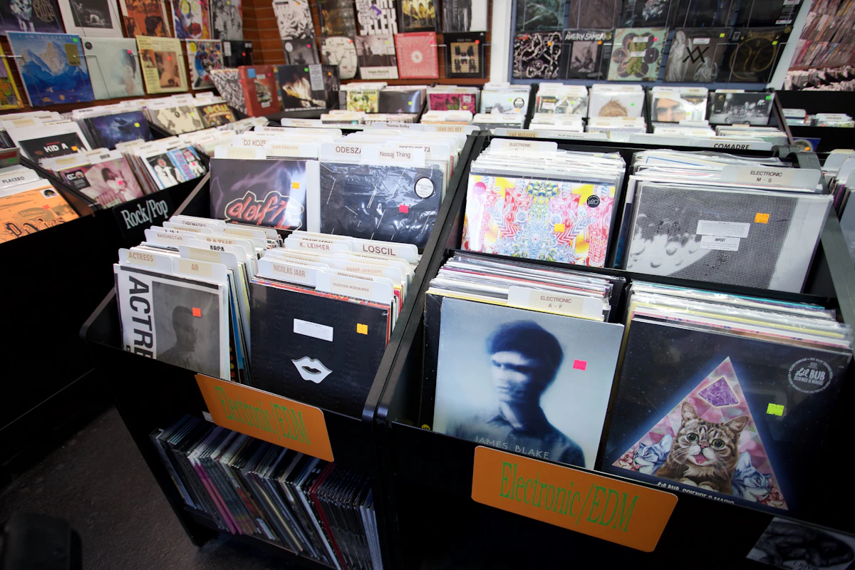 Vinyl record store in Baltimore