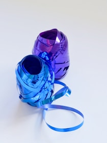 Brightly colored ribbons curled and ready for gift wrapping.
