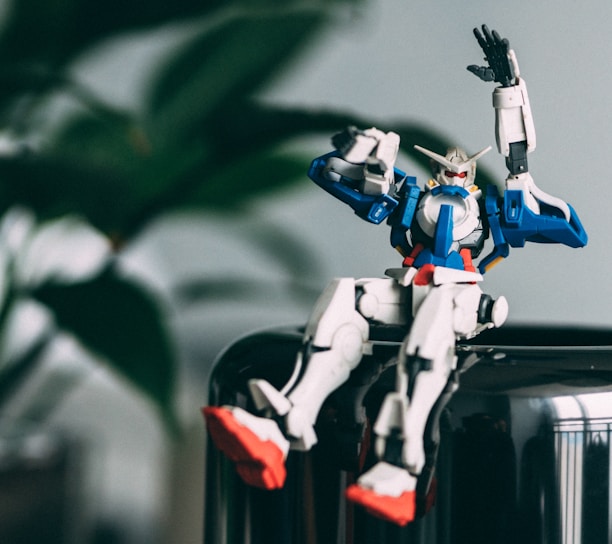 Gundam action figure on