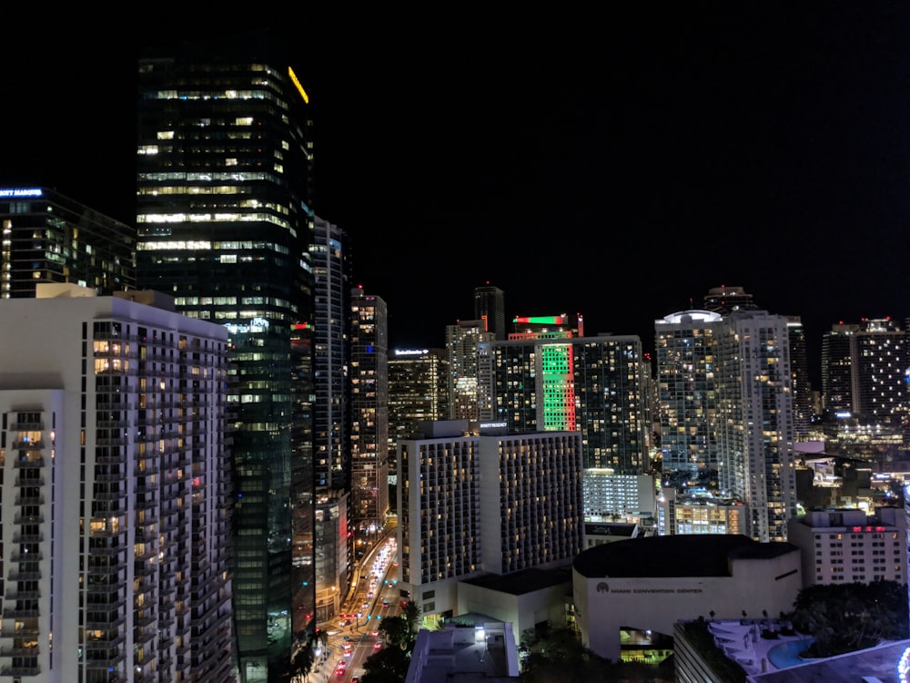 bird's eye view of city buildings