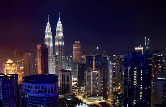 bird's eye view photography of buildings in Petronas Towers Malaysia