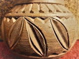 Close-up of handcrafted natural crafts with earthy textures and colors.