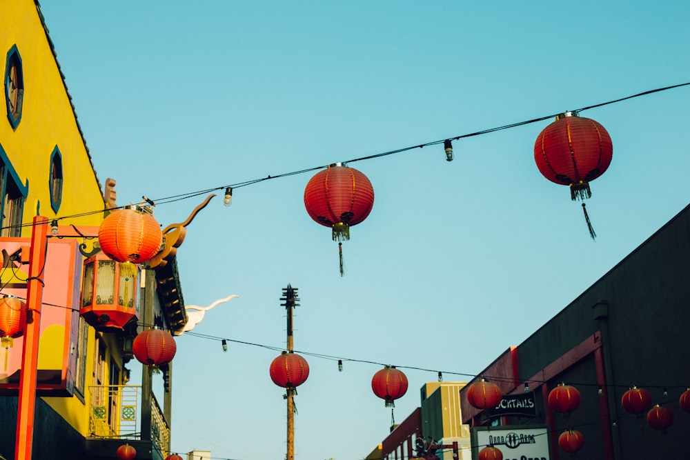 photo of red lanterns