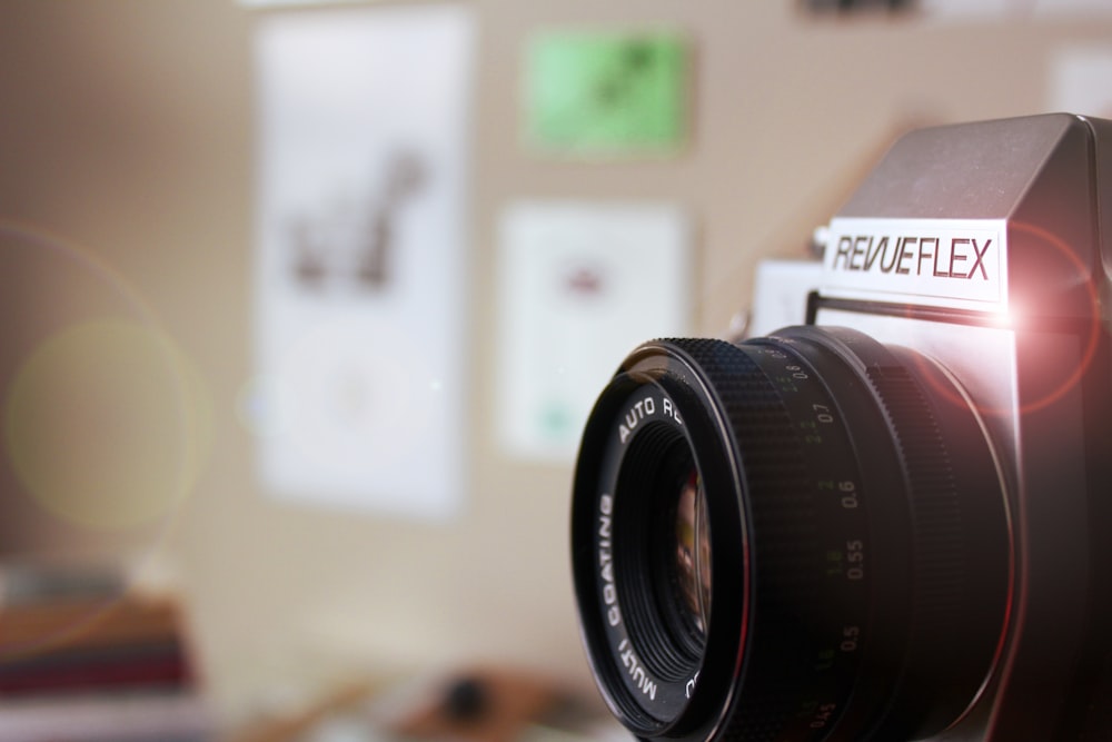 shallow focus photography of SLR camera