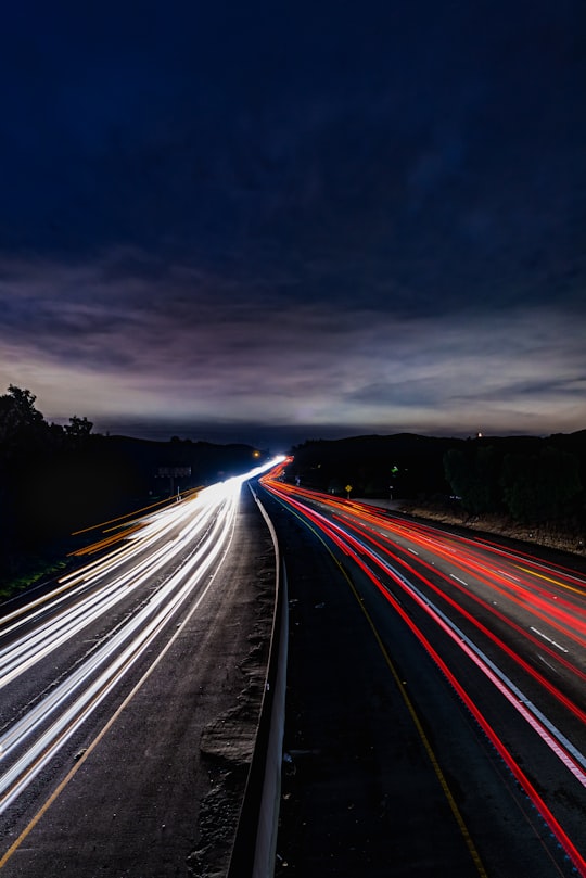 car lights on road on time lapse photographt in Sunol United States