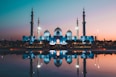 blue and beige concrete mosque