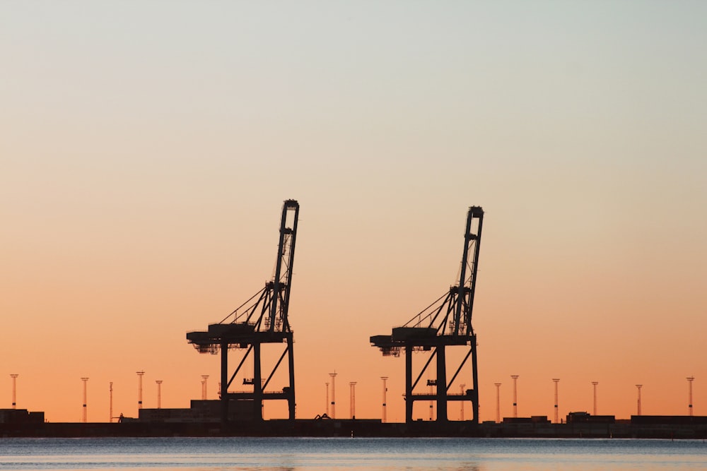 two black oil platforms