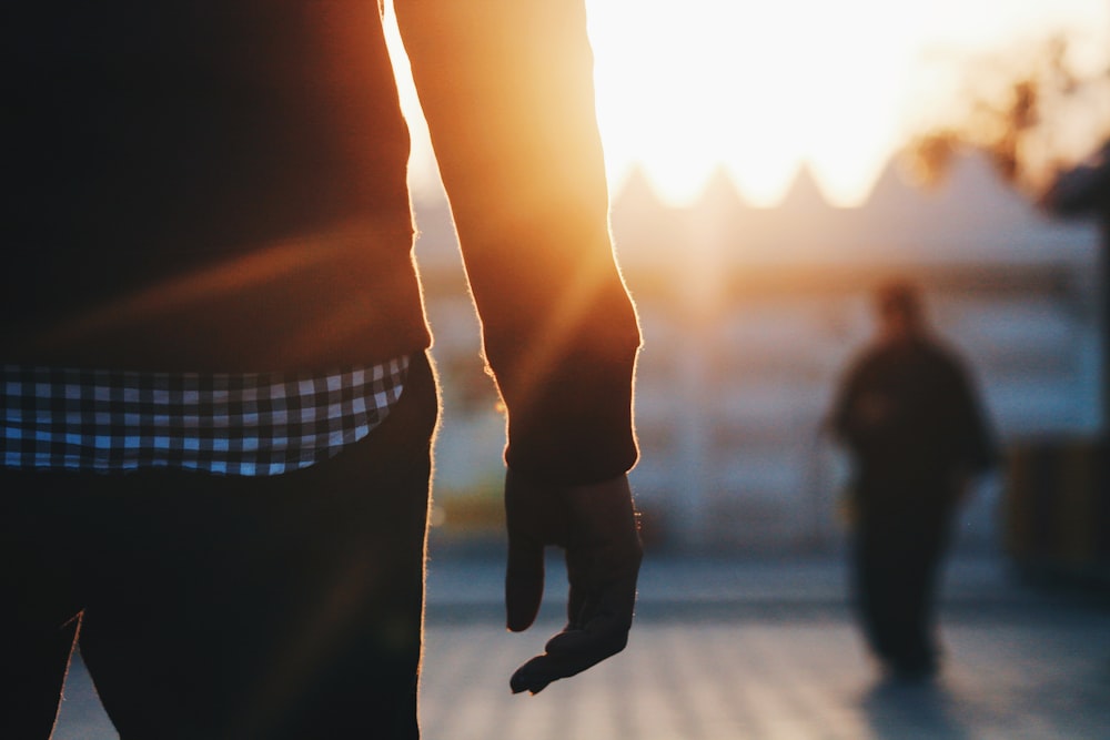 man standing during golden hours