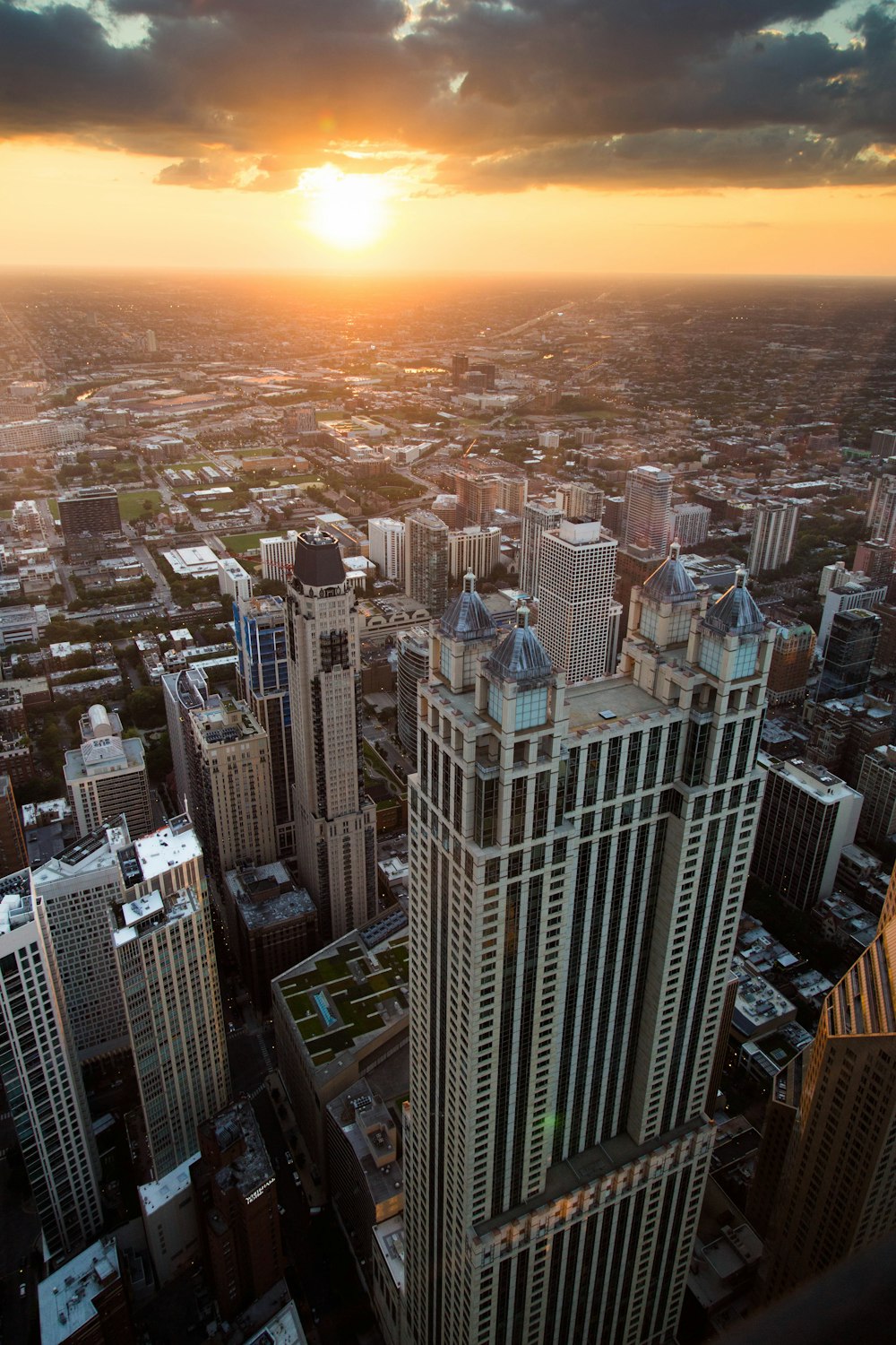 aerial photography of city buildings