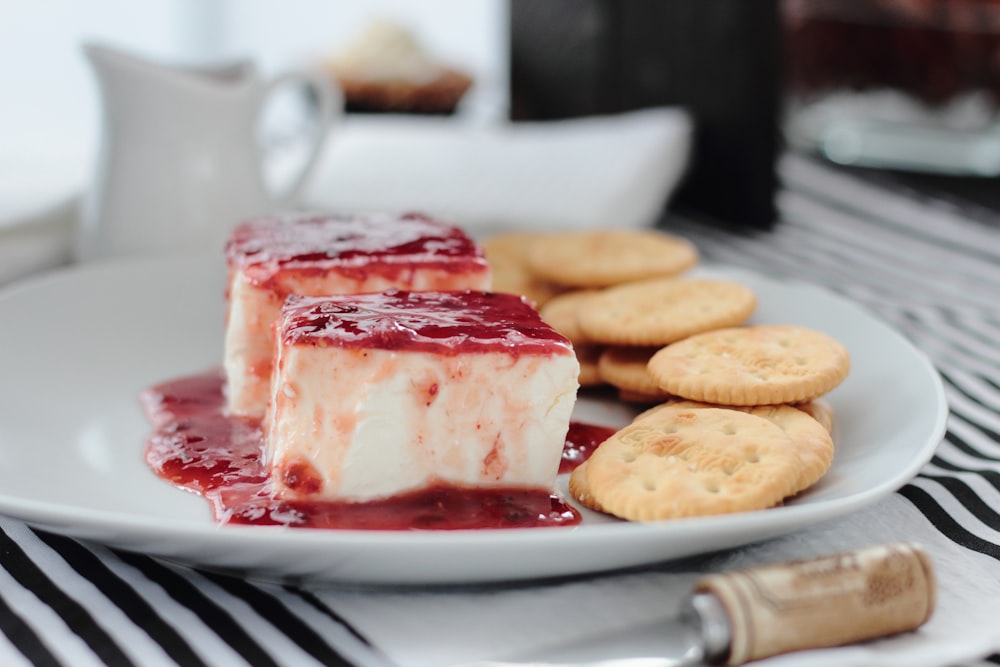 cheese cake on white plate