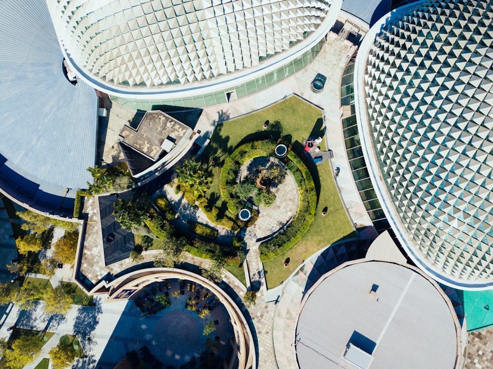 aerial photography of architectural buildings