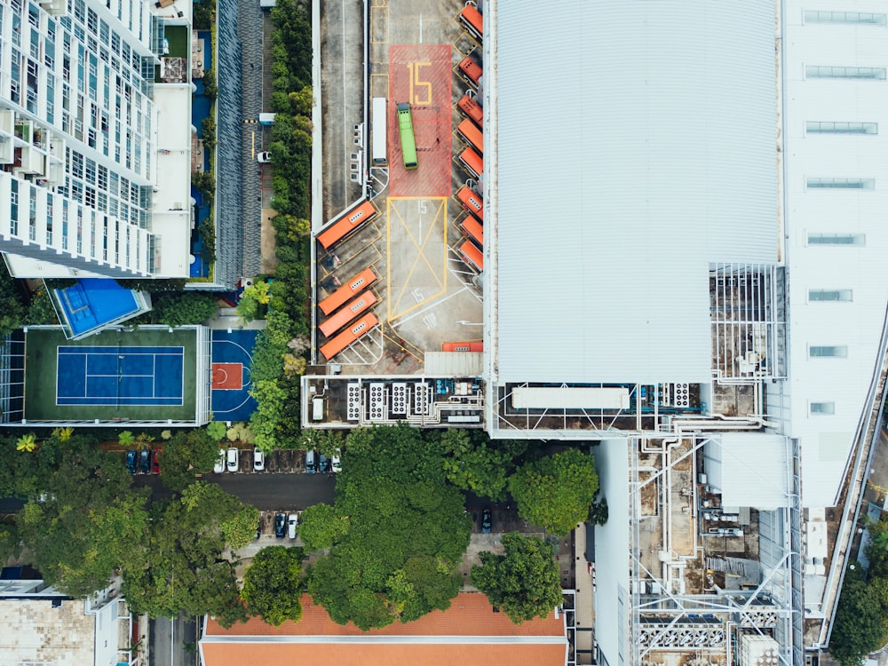 bird's-eye view photography of city buildings