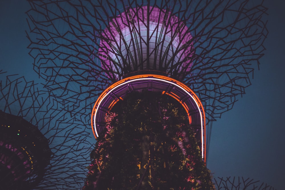 purple and beige tower during daytime