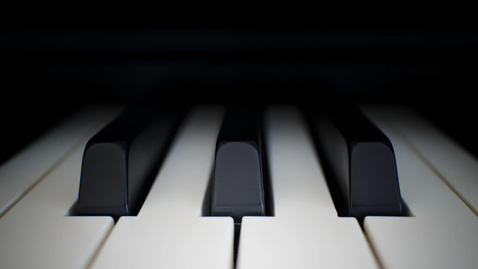 Detail of black and white piano keys