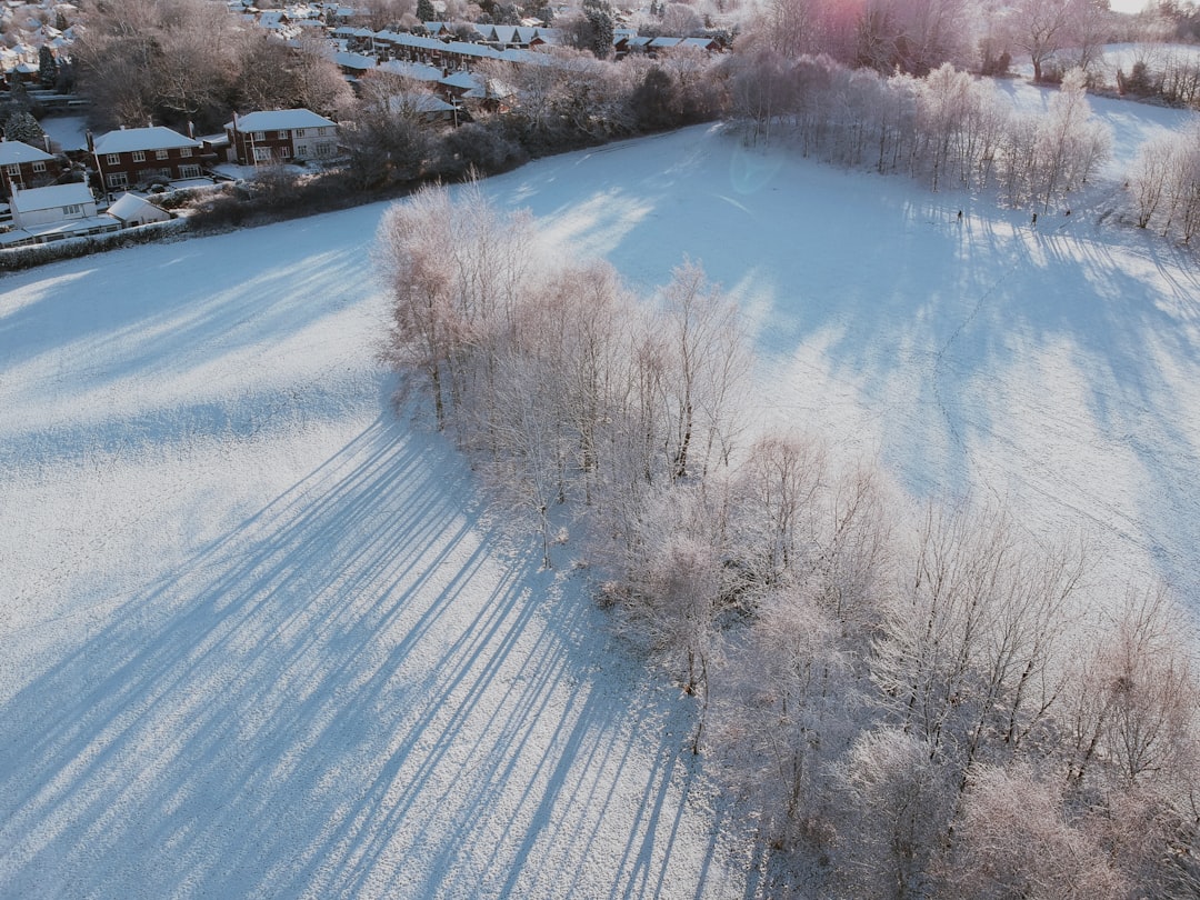 aerial view photography of snow field during daytime