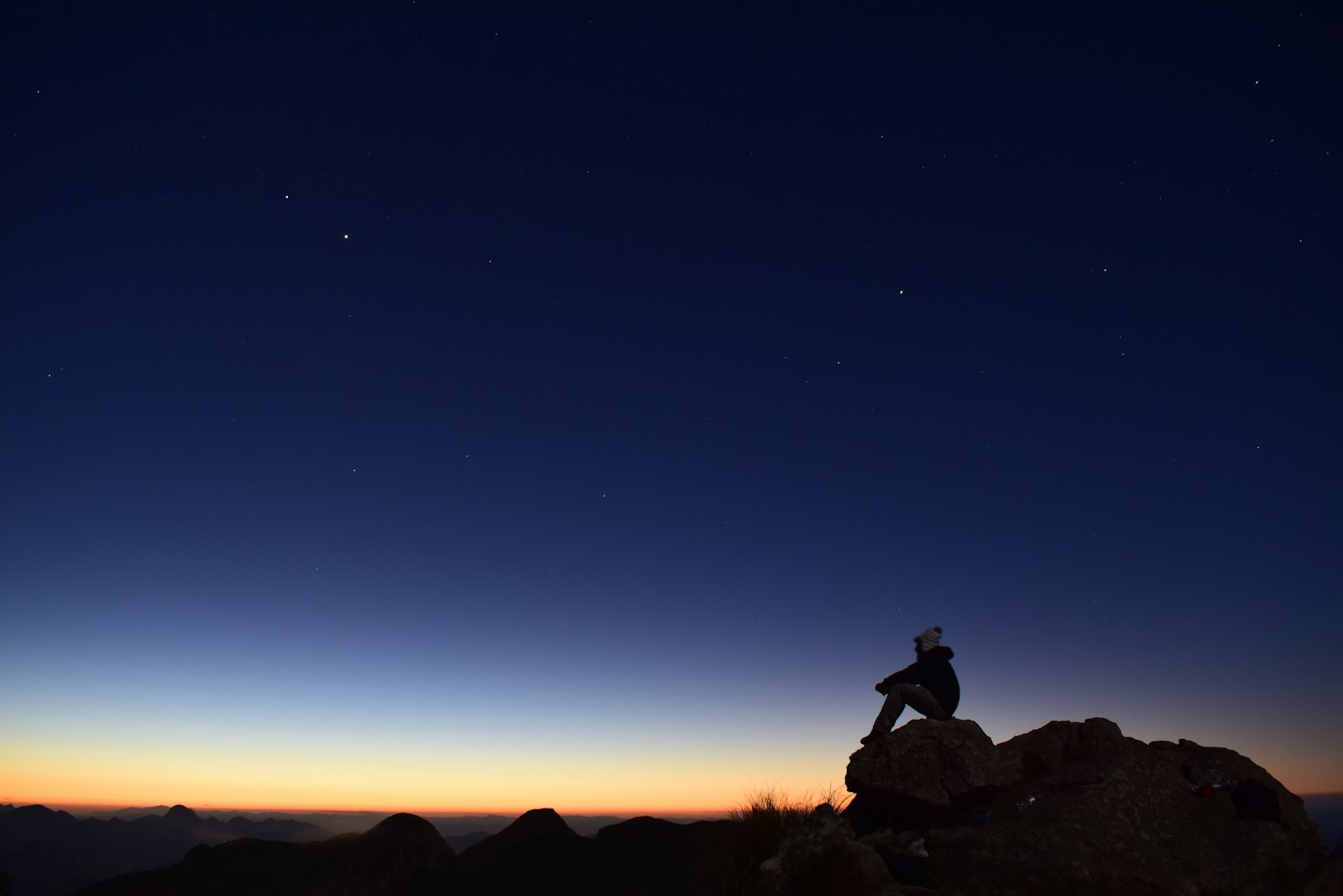 Nikon D5300 + Nikon AF-P DX Nikkor 18-55mm F3.5-5.6G sample photo. Silhouette of person sitting photography