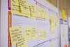 business planning for startups on a whiteboard