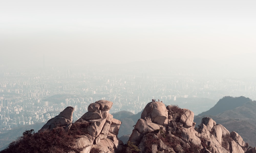 bird's eye photography of mountain