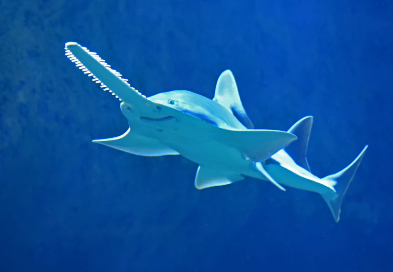 Largetooth Sawfish (Pristis pristis) in natural habitat