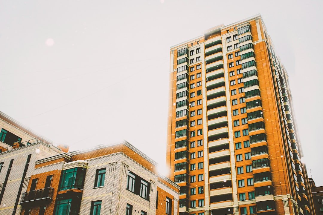 yellow high rise building