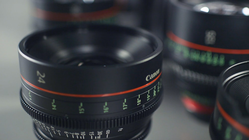 selective focus photo of camera lens