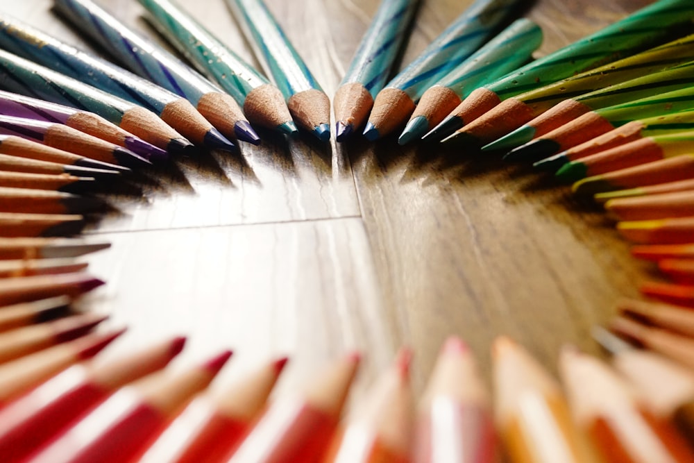 ensemble de crayons de couleur