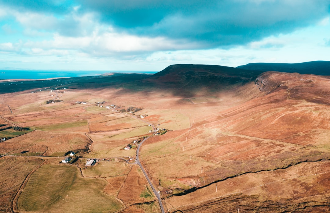 aerial photography of mountain