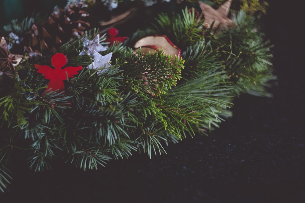 green leaf wreath