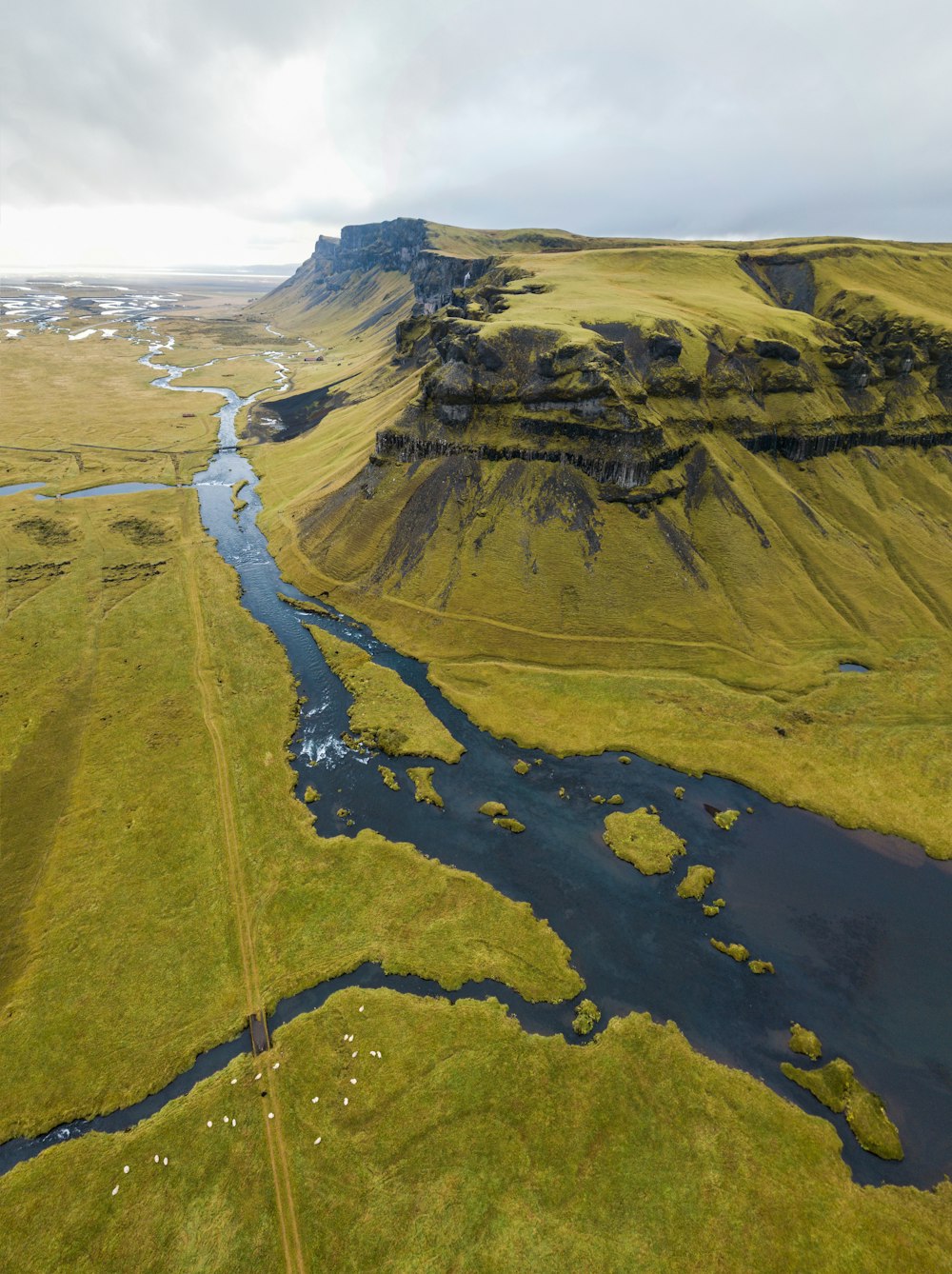 green grass covered mountain