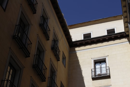 low angle photography of brown concrete building in Plaza Mayor Spain