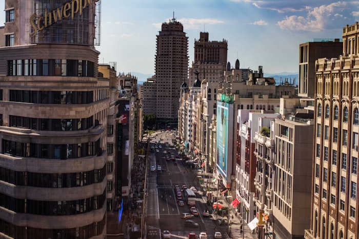 Gran Via street in Madrid