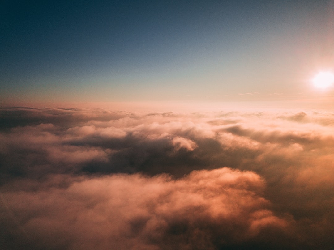 top view of clouds