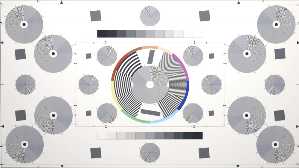 round gray and blue diagram poster