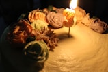A beautifully decorated birthday cake with colorful frosting.