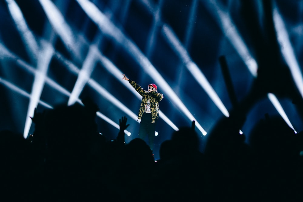 man performing on stage