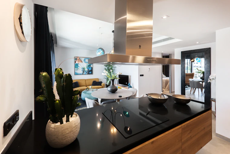 2-bed serviced apartment interior