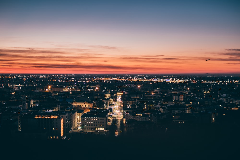 top view of city